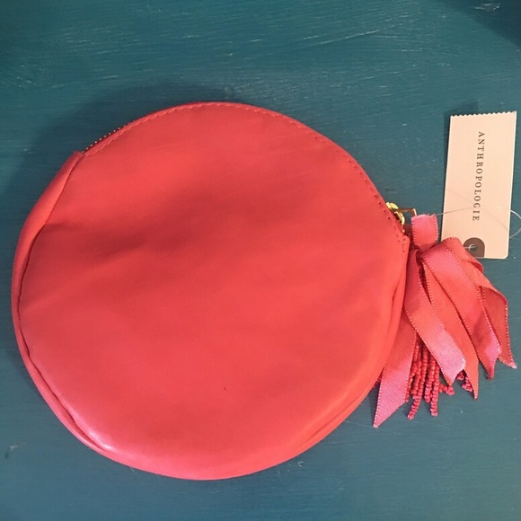 Anthropologie Leather Monogram A Beaded Bag - Picture 5 of 8